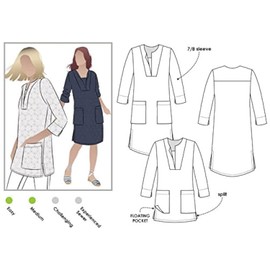 Style Arc Sewing Pattern - Roslyn Tunic Dress (Sizes 18-30)