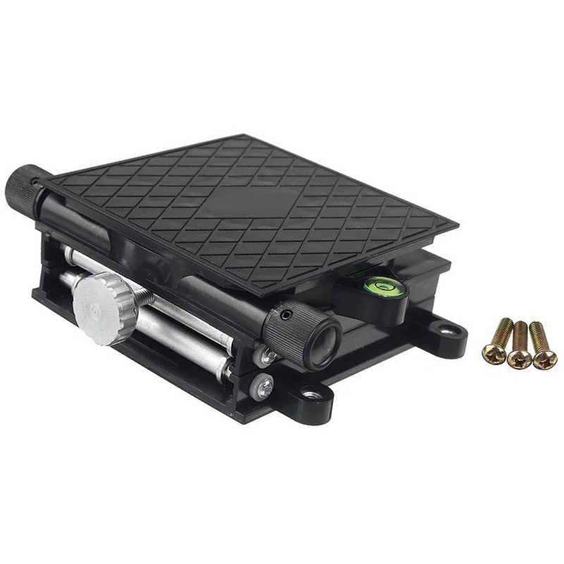 Lab Lift Stand Table Black Aluminum Automatic Leveling Rotatable Scientific