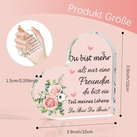 Best Friend Gifts for Girlfriend Gift Best Friend Christmas Gifts for Girlfriend Heart Shaped Acrylic Plaque Girlfriends Gift Gifts for Boyfriend Birthday