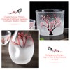 DUJUST Japanese Sake Set for 4, Handcraft Pink Cherry Blossoms