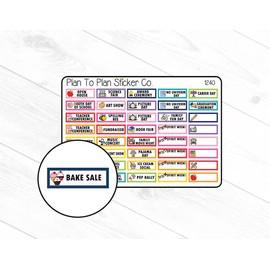 Homemade 1240~~School Activities Planner Stickers.