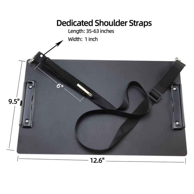 Aluminum Clipboard A4 Size (9.5" x 12.7") Two Clip Clipboards