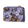 COCCINELLE Metallic Flower Print Wallet Printed Grained Leather Multi. Lavender