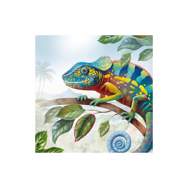 IHR Napkin Chameleon 33 x 33 cm, Pack of 20,