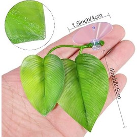 4 Pieces Betta Bed Leaf Hammock for Betta Fish, Lightweight and Realistic Resting Spot, No BPA, Practical, Comfortable and Safe(Double Leaf)