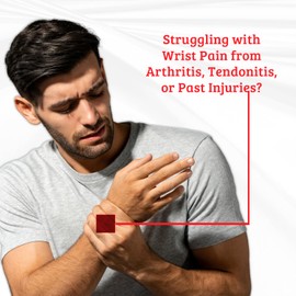 Wrist Protector+ Right & Left Hands Free Pain Management Weightlifting Wrist Support for Gym - Adjustable Straps Brace Non-Slip Grip for Gym, CrossFit, Strength Workouts - Eliminate the Pain Embrace the Gain