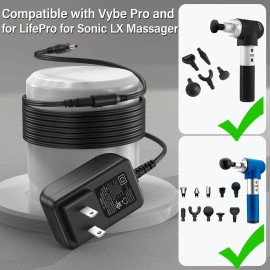 HIENADTOR for VYBE Pro 24V Massage Gun Charger, Power Cord for Vybe Pro for L...