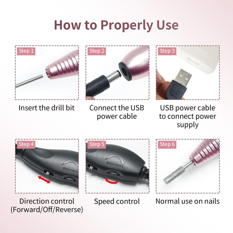 JODSONE 6 in 1 Nail Cutter, Electric Nail File for
