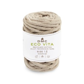 DMC Eco Vita 12, Crochet Knitting Macrame Yarn, Light Brown (03), 250g
