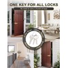 Tinewa 2 Pack Brushed Gold Entry Door Levers with Lock