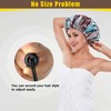 Fishent Shower Cap, Large Shower Caps for Women Reusable Double