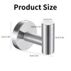 IUSOT 4 Pack Brushed Silver Towel Hooks – Heavy Duty