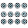 xinqida Flower Rhinestone Conchos Crystal Leathercraft Conchos with Screws Back，12