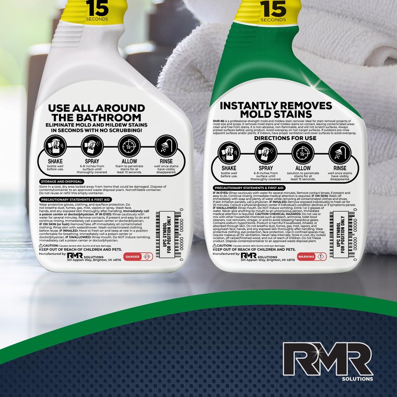 RMR Mold Stain Eraser Max Pack – No-Scrub Tub &