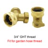BesNPT Brass Garden Hose Splitter 2 Way Y Valve 3/4"