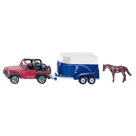 SIKU Jeep mit Pferdeanhänger Nr. 1651, 155