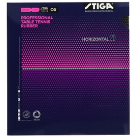 STIGA 1711200101 Table Tennis Rubber, Horizontal 20, Black OX (No Sponge)