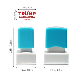 YQBOOM Trump Stamp Self Inking Stamp for Trump 2024 Rubber Stamp Red Ink Stamp for Business Office Supplies