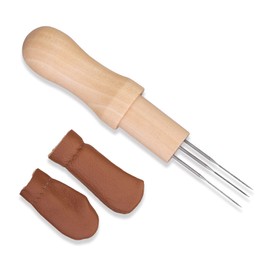 Felting Needle with 3 Needles Tool,Needle Felting Supplies, Wool Felting Supplies Needle Felting Tool with Finger Protector for Home Craft Work