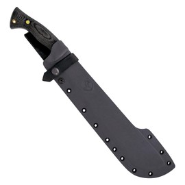 Condor Tool & Knife Wastelander Survival Machete - 1075 High Carbon Steel Blade - Micarta Handle - Kydex with Leather Belt Loop Sheath - Heavy Duty Machete for Bushcraft, Camping and Survival