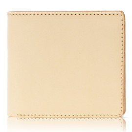 Sapporo Leather Craftsman Bifold Wallet, No Coin Case, Made in Japan, Cowhide Leather, Nume Leather, Natural, natural
