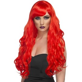 Desire　ウィッグ　レッド　ロング　ウェーブ　カール　大人女性用