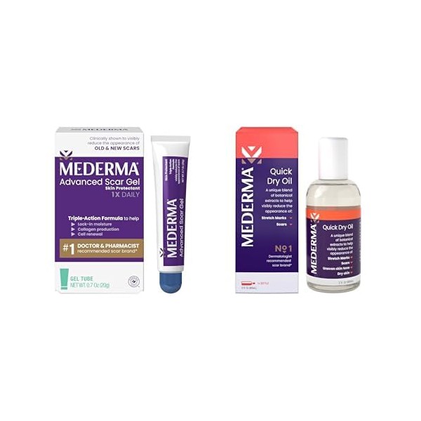 Mederma Scar Treatment Bundle - Advanced Scar Gel 0.70oz (20g)