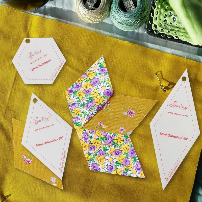 Sew Easy Mini Template – 45° Diamond Quilting & Patchwork