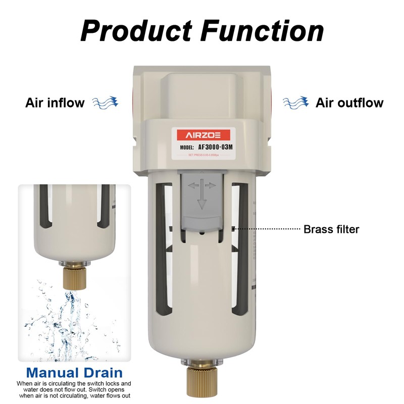 AIRZOE 3/8" NPT Air Dryer for Compressor - Air Compressor