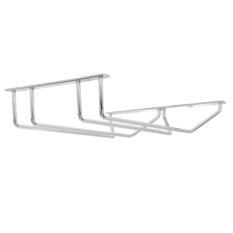 Stainless Steel Double Row Wine Glass Stemware Rack Hanging Stemware