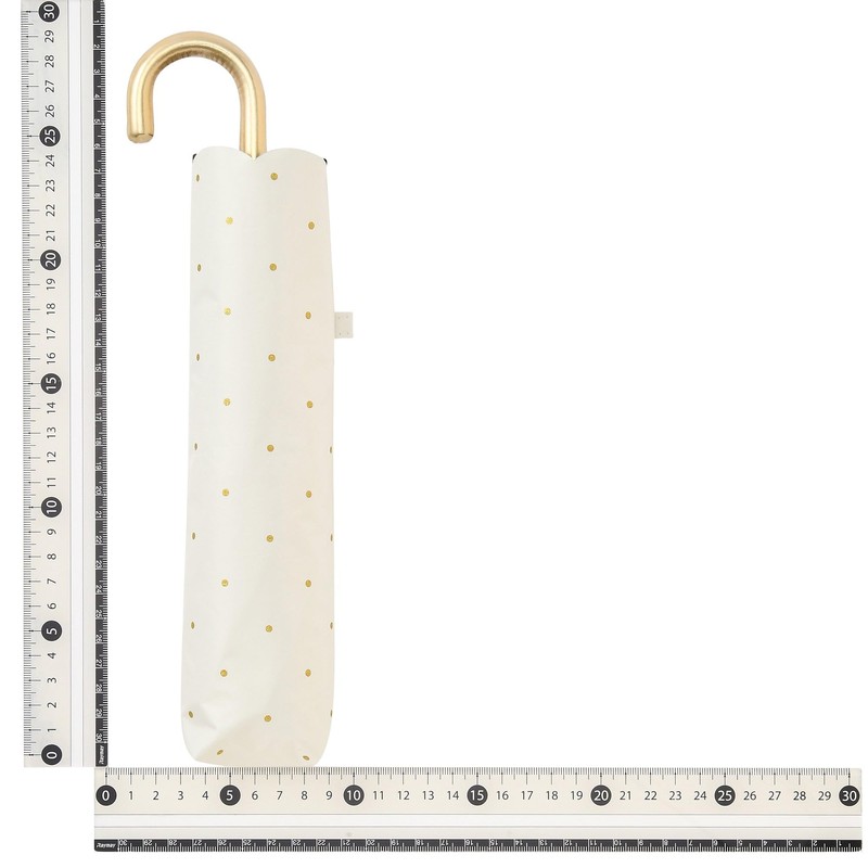 Francfranc Flanc Blackout Dot Glitter Heat Cut Folding Umbrella, 19.7