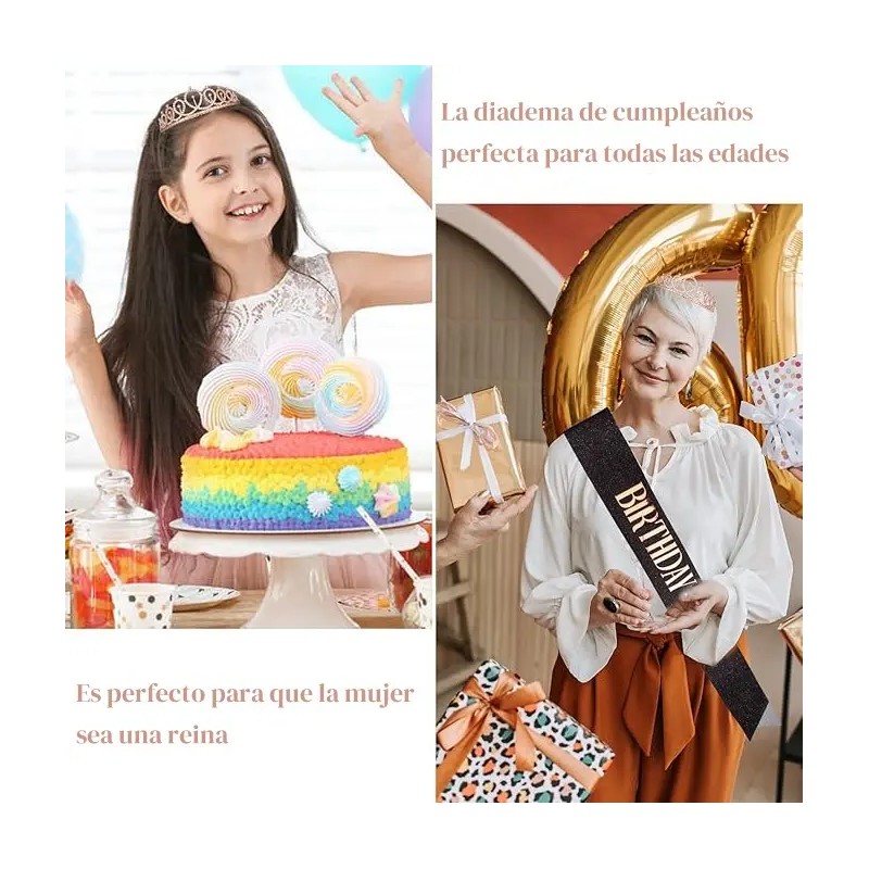 Accesorios Diadema Coronas Princesas Cumpleaños