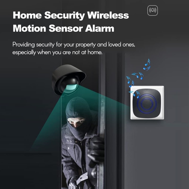 Sunydog Driveway Alarm, Multifunctional Outside Motion Sensor & Detector 200m/656ft