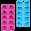 2pcs-Novelty Easter BUNNY HEAD & TAIL ICE TRAYS MOLDS Candy