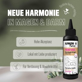 alphazoo Gastrointestinal Liquid Early Bird 100 ml Dog & Cat I Secondary Support by Saponins & Bitter Substances I Support Natural Gastrointestinal Function & Intestinal Environment