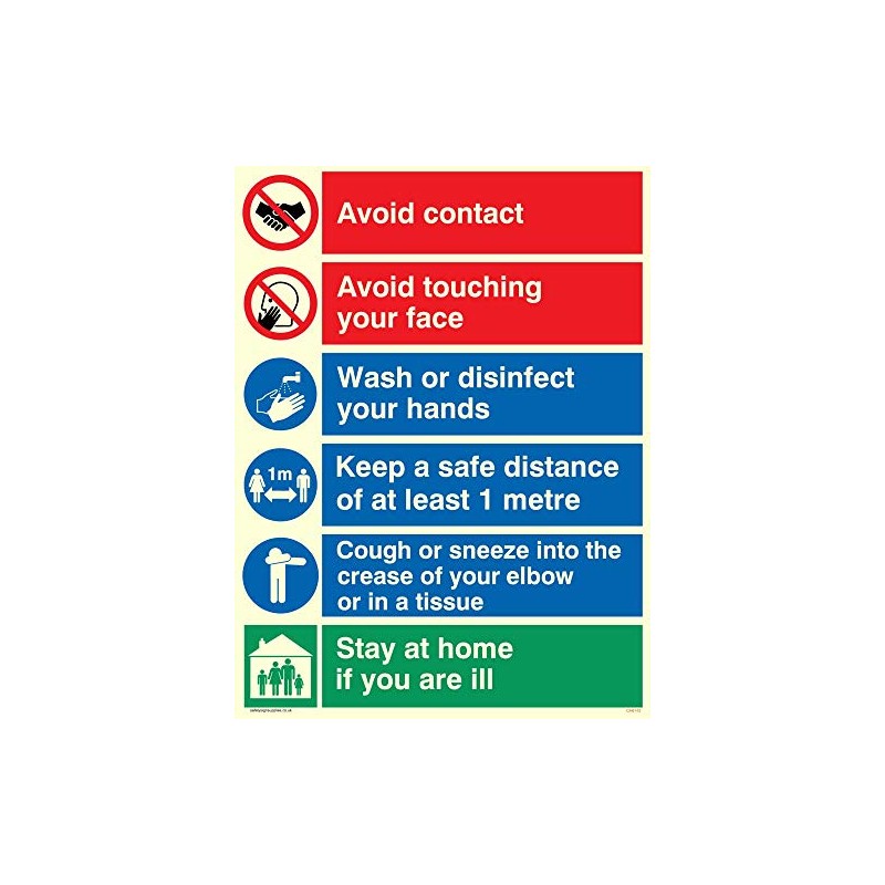 Covid 19 multi sign - 1 metre