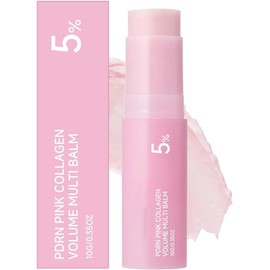 Pink Collagen Multi Balm Stick - Instant Hydration, Fine Line Reducer for Face, Eyes, Lips & Neck, Plumping & Firming Moisturizer Balm, All Skin Types, 0.35 oz (1Pcs)