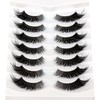 Pooplunch False Eyelashes Fluffy Cat Eye Look Clear Band Wispy