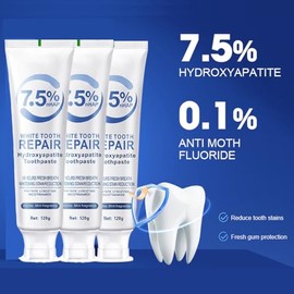 Nano Hydroxyapatite Toothpastes for Enamel Protection Fluoride Free,2 Pack | Hidroxiapatita Toothpaste for Tooth Strengthening,Mild mint flavor,Fresh 