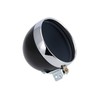 Simson S Headlight Housing Metal Black with Lamp Holder Chrome