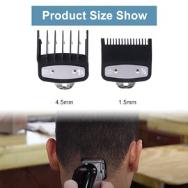 Bartschneider Aufsteckkamm-Set Kit,Aufschiebekämme Für Schermaschine,Kammaufsätze Set,Trimmer Aufsätze Aufsteckkamm,für Wahl Bartschneider Gesichtshaarschneider Friseursalons,2 Stück,Schwarz