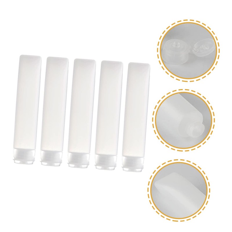 Ipetboom 10pcs Refillable Lotion Tubes Squeeze Cosmetic Bottles for Travel