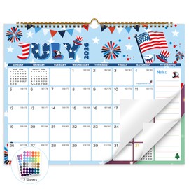 XISIDO 2026-2027 Wall Calendar, Calendar 2026-2027, 18 Month Calendar July 2026 - December 2027, 14.8" X 11.5", Calendar with Twin-Wire Binding, Hanging Hook and Julian Dates (Seasonal Designs)