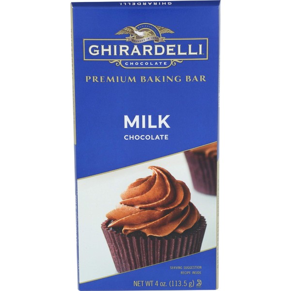 Ghirardelli Premium Baking Bar, chocolate con leche, 4 onzas (Paquete de 12)