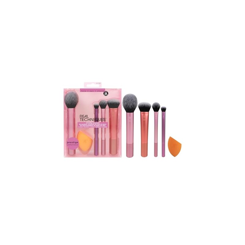 Real Techniques, Everyday Essentials, Set de Brochas de Maquillaje con