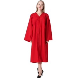 IvyRobes Unisex Matte Robe with Open Sleeves for Baptism Confirmation Choir Officiant or Costume X-Small Red 42