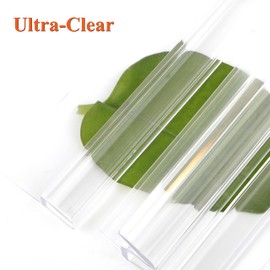 Dzhuywer Frameless Shower Door Seal Strip 4 Pack x 78 Inch U for 1/2" Thick Glass Shower Door Side Seal Strip Bottom Seal Door Sweep Ultra Clear Polycarbonate, Stop Shower Leaks Create A Water Barrier