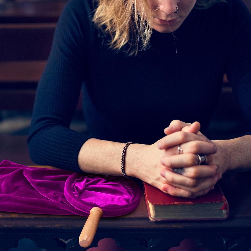 Tioncy Tioncy Set of 2 Church Tithe Offering Bags with