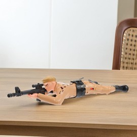 Abaodam 2pcs Electric Crawling Soldier Figurines for Kids Interactive Army Action Figures Toys for Boys Early Learning Crawling Plaything Crawler Soldier