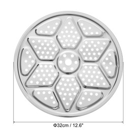 uxcell Stainless Steel Steamer Rack, 12.6 Inches Pot Steaming Tray Thicken Pressure Cooker Canning Racks for Steamer Cookware Pressure Cooker, Silver Tone